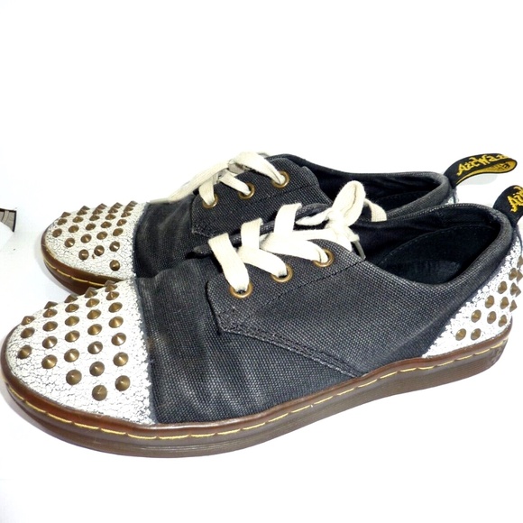 Doc Dr. Martens Womens Aldstud Shoes Womens US 6 UK 4 BLACK Studs Punk - Picture 1 of 5